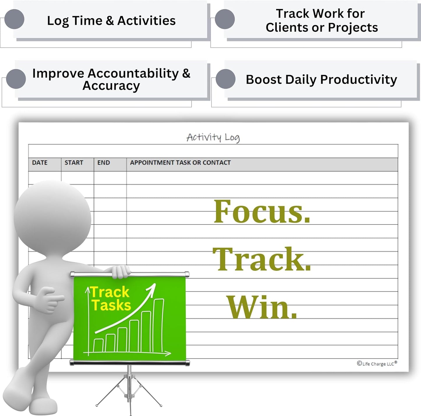 TO DO List Planner Notepad, 60 Page Planning Pad. Undated ToDo Checklist w/Priority & Note Sections. Organize & Track Projects, Clients or Daily Tasks. 8.5 X 11, A4 Tear Sheets.