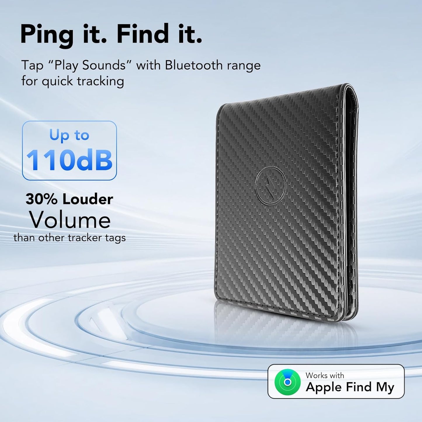Smart Wallet for Men, Bulit-in Tracker Tag Works with Apple Find My(iOS Only), RFID Blocking, Rechargeable Wirelessly Wallet Tracker, Mens Wallets with GPS Tracker