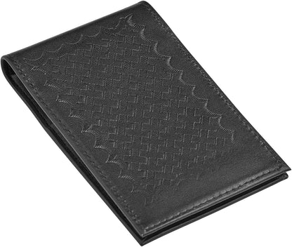 D&K Black Leather Notepad Holder for 3x5 Memo Pads, Refillable Pocket Notebook with Wallet for Law Enforcement, Investigator, Security Officer Gifts, EDC Case, Includes Small Flip Pocket Note Pad