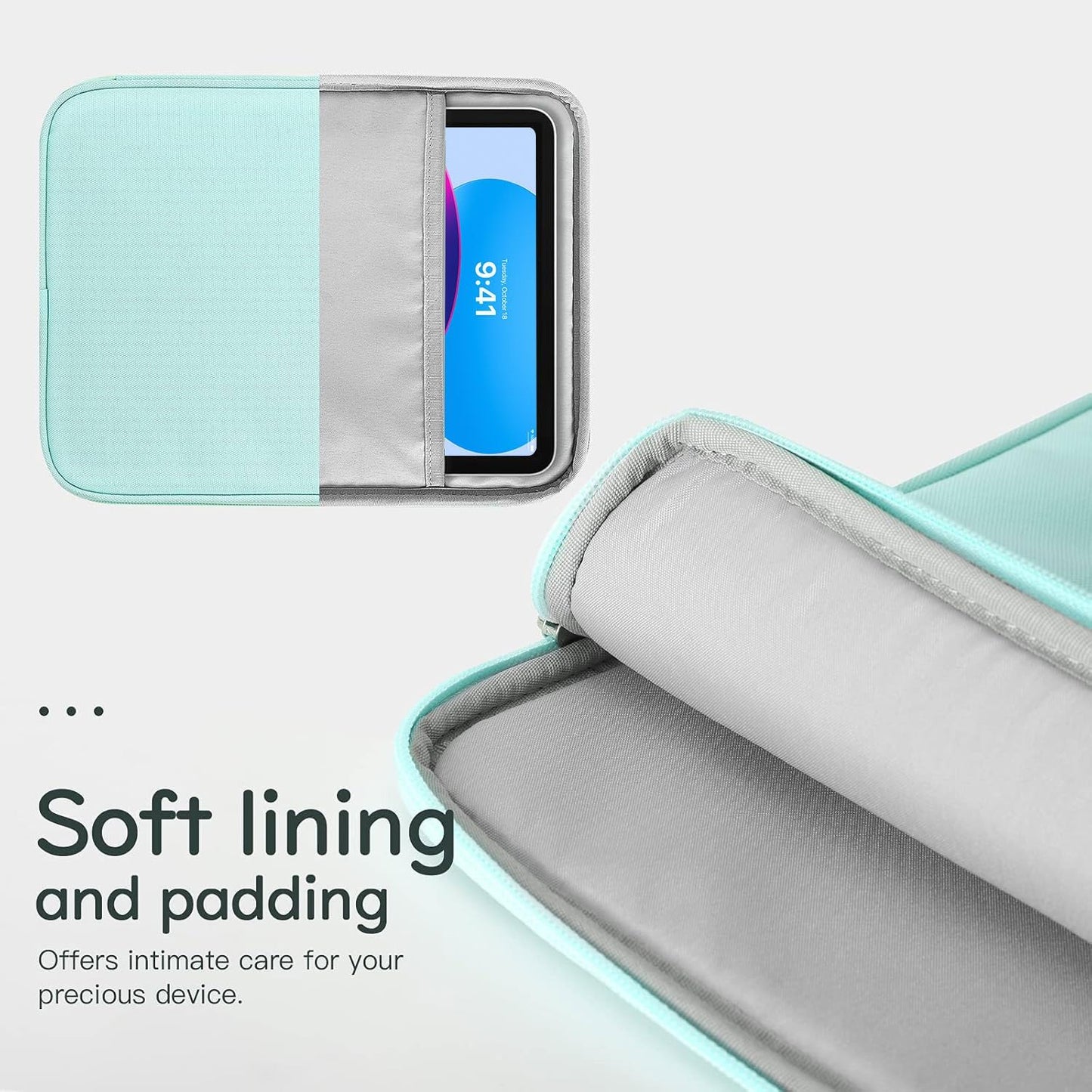Dadanism 9-11" Tablet Sleeve Bag Carrying Case for iPad (A16) 11th Gen 11", iPad 10th Gen 10.9" Air 5/4, iPad Air M4/Pro 11", iPad 9/8/7th, Galaxy Tab A11+ Plus 11", Remarkable 2 10.3", Black