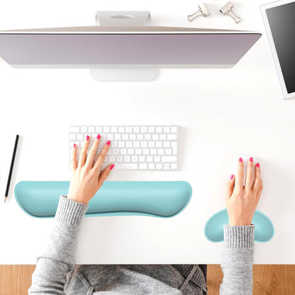 Dapesuom Mouse Wrist Rest, Ergonomic Memory Foam Mouse Wrist for Computer Desk Mats Support, PU Leather Hand Rest Pad Cushion for Gaming, Laptop, Men, Women, Pain Relief & Easy Typing, Black