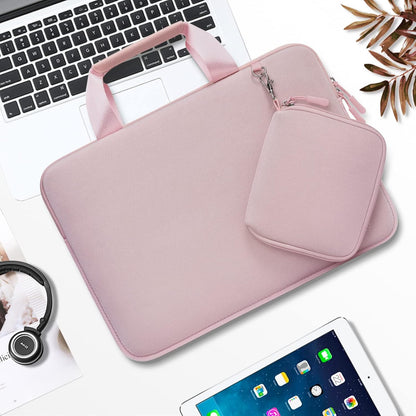 MOSISO Laptop Case 13.3 inch, 13-13.3 inch Laptop Sleeve Bag Compatible with MacBook Air/Pro 13 / Pro 14, HP Dell ASUS, Neoprene Carrying Computer Bag with Handle&Detachable Small Case, Pink
