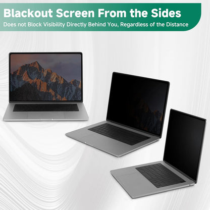 Nano-Suction Laptop Privacy Screen 14 Inch 16:10, Removable Screen Privacy Shield for Laptop, Anti Glare, Anti Bule Light, Screen Protector for Lenovo HP Dell Acer Asus Thinkpad