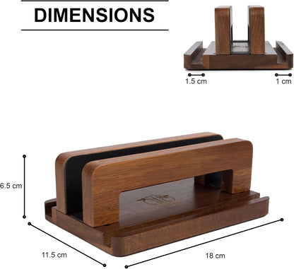 S&A WOODCRAFT 3 Slots Bamboo Wood Vertical Laptop Stand, Adjustable Wooden Laptop Holder, Non-Slip Laptop Dock Compatible with Apple MacBook, Microsoft Surface, Gaming Laptops, IPad, Tablets