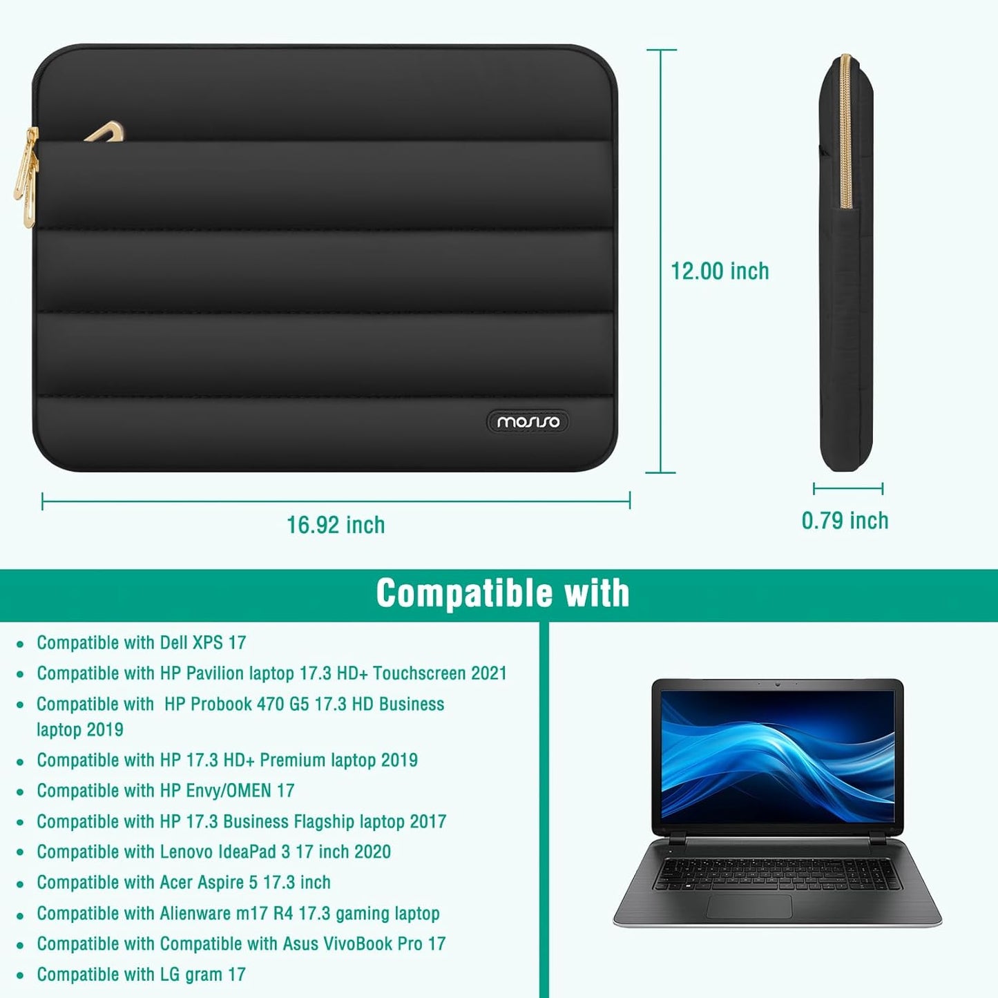 MOSISO Laptop Case 13.3 inch,13-13.3 inch Puffy Laptop Sleeve Compatible with MacBook Neo/Air 13.6 M5 M4 M3 M2 M1/Pro 13/14,HP Dell ASUS Lenovo,Polyester Horizontal Bag with Small Case, Sand