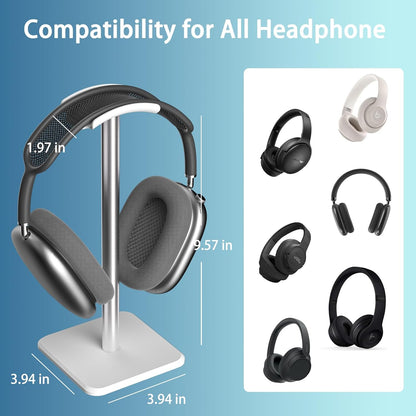 Headphone Stand - Headset Stand with Aluminum Hanger, Headphone Holder for AirPods Max, Sony, Bose, Beats and More (Pink)