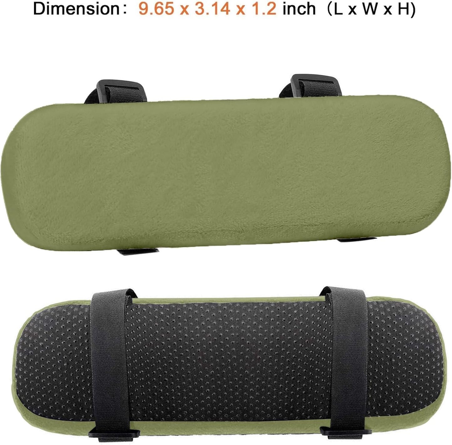 MOSISO Chair Armrest Pads (2 Pack), Memory Foam Home/Office Chair Arm Rest Covers Comfy Computer Gaming Elbow Cushion Removable Washable Elbow Support Forearm Pressure Relief, Black