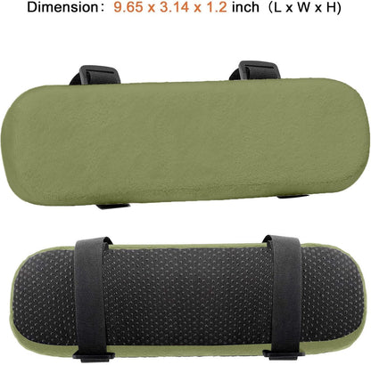 MOSISO Chair Armrest Pads (2 Pack), Memory Foam Home/Office Chair Arm Rest Covers Comfy Computer Gaming Elbow Cushion Removable Washable Elbow Support Forearm Pressure Relief, Black