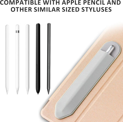 4 PCS Universal Self - Adhesive Elastic Stylus Holder Compatible with Apple Pencil 1st & 2nd Gen,Tablet Pen Cover in Black,Pink,Gray & Blue for iPad and Stylus Accessories