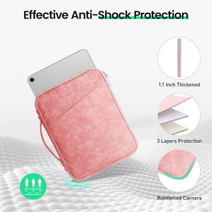 DTTO 9-11 Inch Tablet Sleeve Bag for iPad A16, iPad Air 11-inch M3 M2 / Air 5/4th Gen 10.9", iPad Pro 11 M4, iPad 10/9/8/7th Gen, Galaxy Tab A9+, Waterproof Travel Bag, Pink