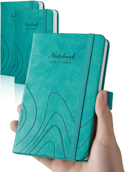 AISBUGUR Pocket Notebook, Small Notebook, 2-Pack Total 320 Pages,3.7" x 5.7" Pocket Notebook (2 Pack, Black1)