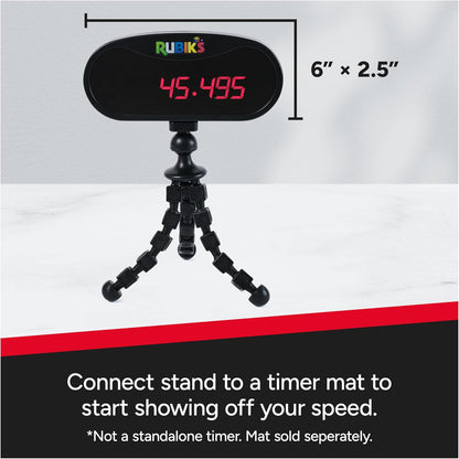 Rubik’s Cube, Timer Stand, Clear Display Device for WCA Speedcubers, Track Your Time to Solve Brain Teaser Puzzle for Adults, Problem-Solving Brain Teaser Fidget Toy for Kids, Ages 8 & Up