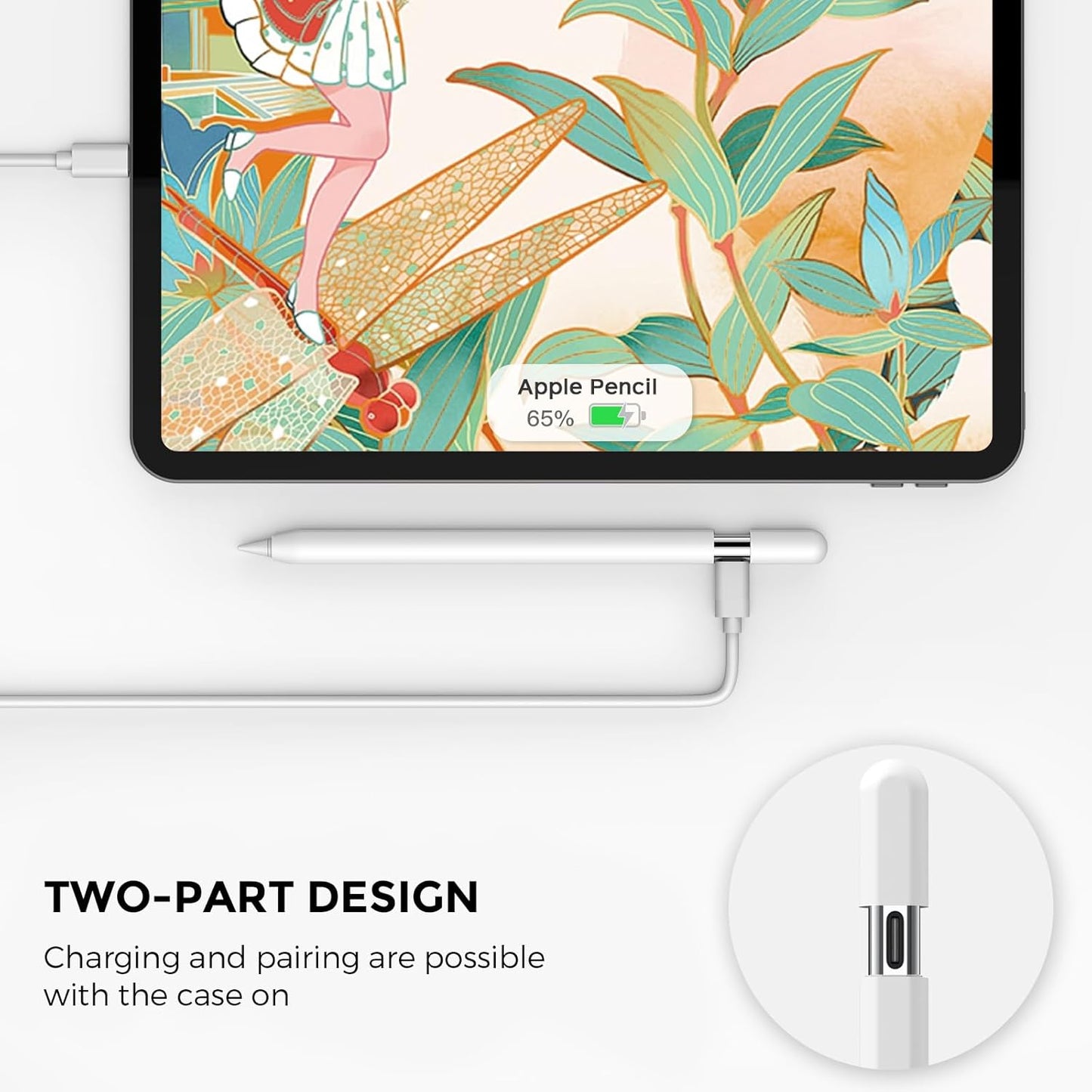 AhaStyle Silicone Case for Apple Pencil (USB-C) 2023 Ultra Thin Proteative Cover Skin Apple Pencil Sleeve Anti-Slip Grip Compatible with Apple Pencil USB C (Lavender)