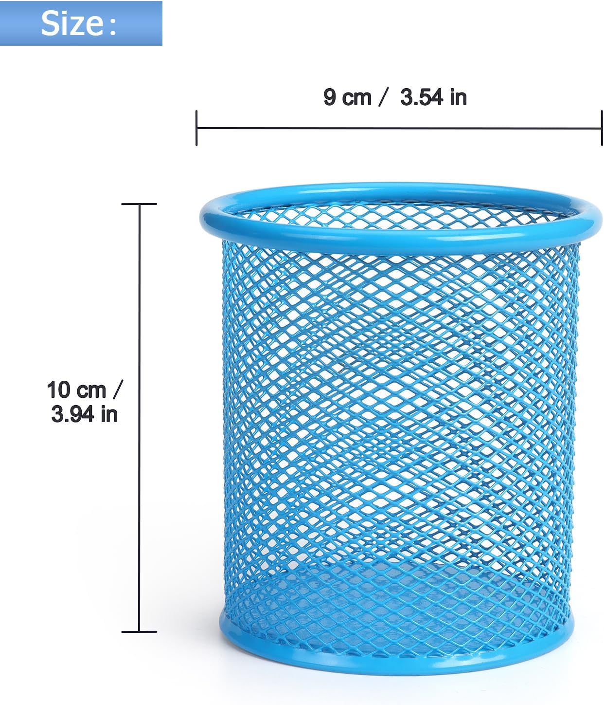 Tamaki Pen Holder Cup for Desk, Desk Organizer Wire Mesh Pencil Cup Holder for Desk Office Pen Organizer (Purple)