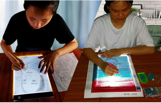 Generic Small Light Box for Tracing, Drawing, Painting, Diamond Art, Weeding Vinyl, LED Tracer Pads, Artists Light Boxes, Bright Drafting Lightpad, Lightboard, Tablet