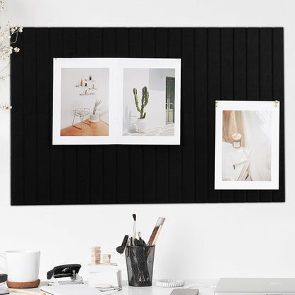 Large Felt Bulletin Board - Stylish Perfectly Sized 35" x 47" Cork Board Alternative for Office & Wall Decor – 12 Customizable Adhesive Tiles w/Golden Pins are Perfect to Display Your Photos