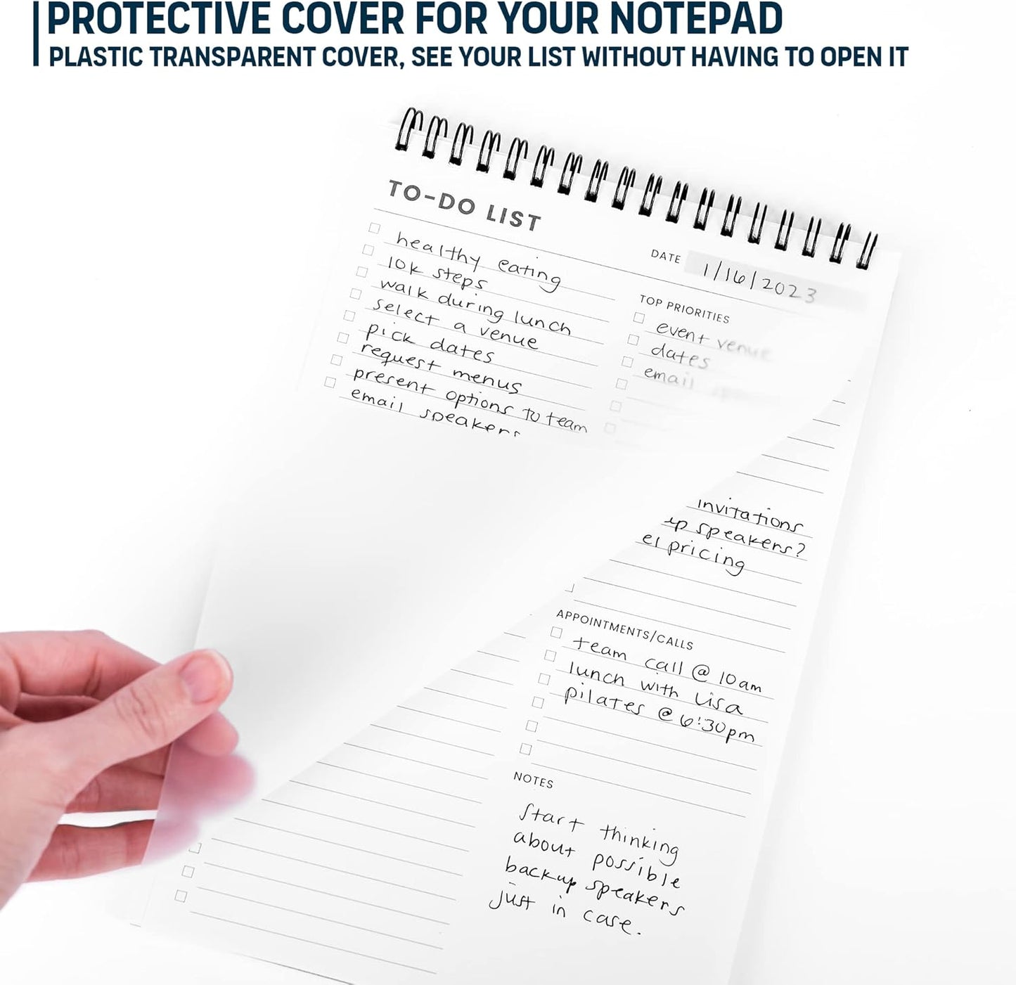 To Do List Notepad: With Multiple Functional Sections - Large Size 8.5x11" 52 Sheets - Tear Off Daily Planner Notebook - Task CheckList Organizer Agenda Pad for Work - Note, Plans, Goals, Grocery, and