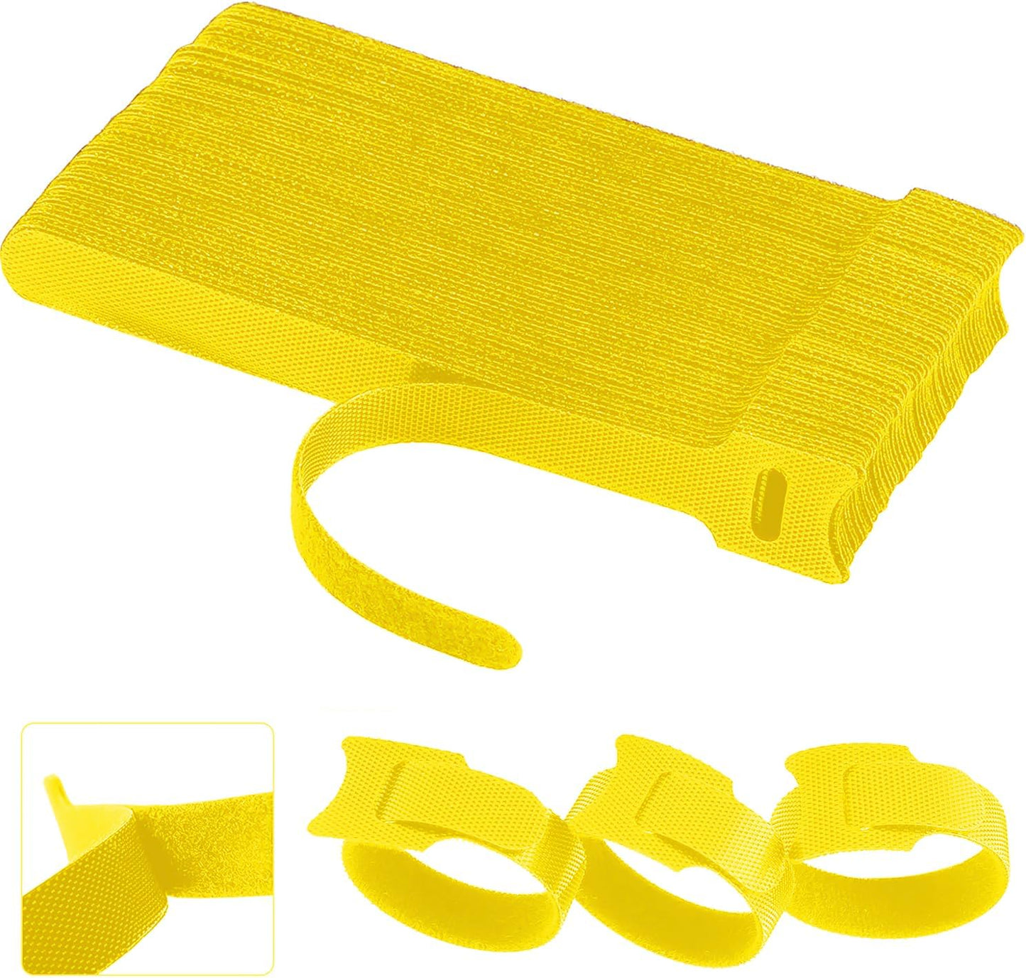 California JOS 60 PCS 6 Inches Reusable Cable Ties, Wire Ties, Cord Organizer, Cable Organizer, Adjustable Cable Management - White