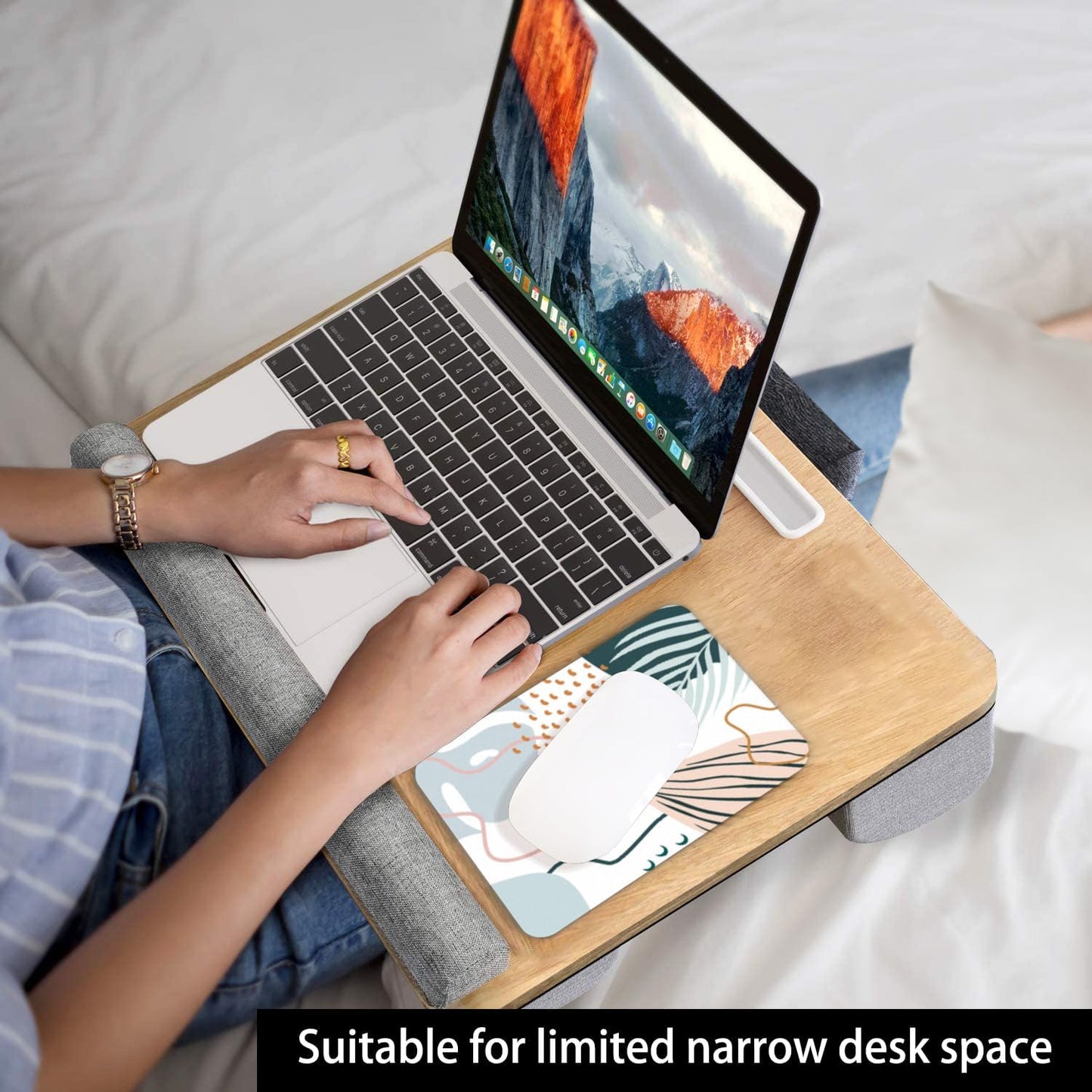 Audimi Small Mouse Pad 6 x 8 Inch, Mini Mouse Pad Thick for Laptop Wireless Mouse Home Office Travel, Portable & Washable (Black)