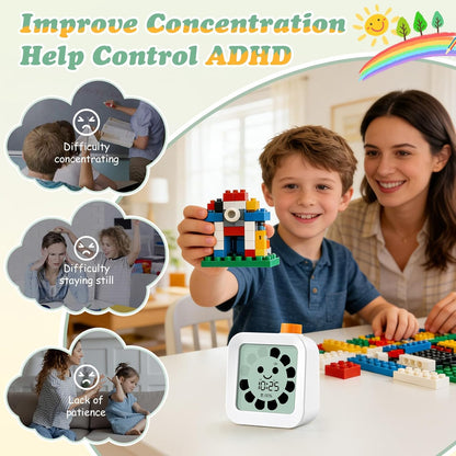 EooCoo Digital Visual Timer 60-Minute Countdown (3-in-1) for Kids & Adults, Handy Time Management Tool, Classroom Essential, Ideal Back-to-School Teacher Gift - Fits Homeschool, Kitchen, ADHD Users