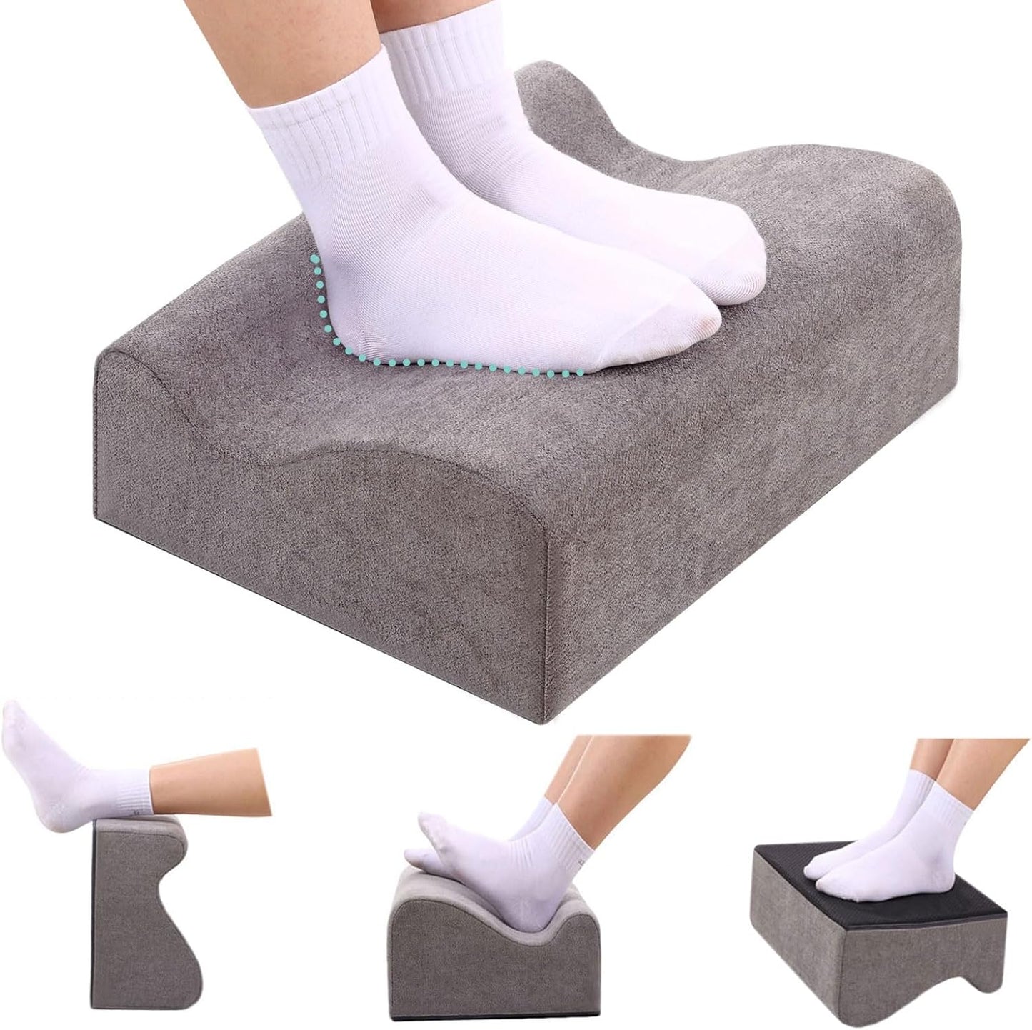 Foot Rest for Under Desk at Work,At Work Soft Ergonomic Footrest,Support Foot Pillow,Heel Chair,Leg Elevation Pillow,(Blue)