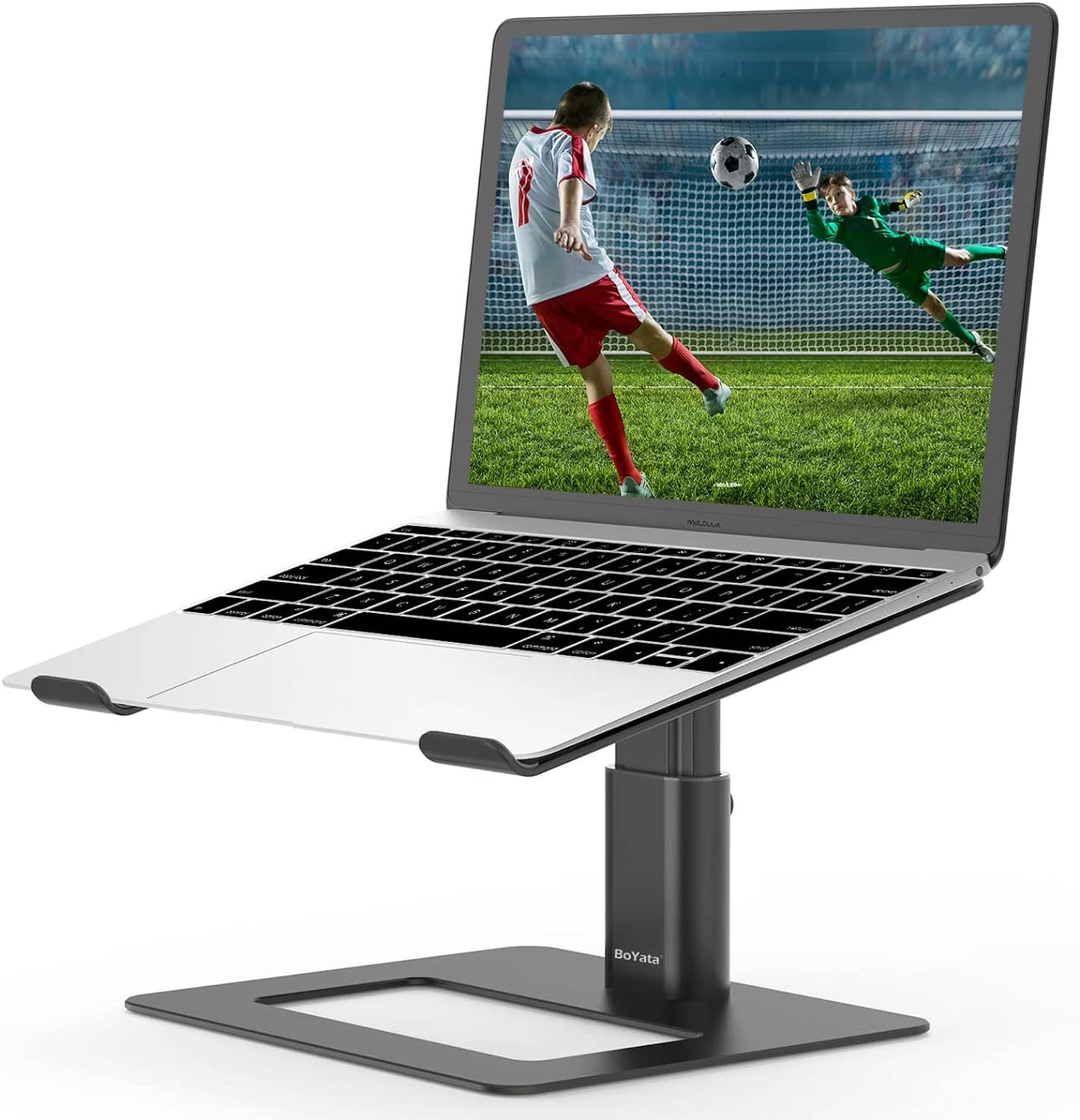 BoYata Laptop Stand, Ergonomic Aluminum Height Adjustable Computer Stand Laptop Holder for Desk, Compatible with MacBook Pro/Air, Dell, Lenovo, HP, Samsung, More Laptops 11-17"