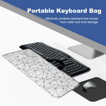 Travel Case for Logitech MK335 Wireless Computer Keyboards Mouse Combo, Neoprene Mouse Pouch and Cable Storage Bag, Keyboard Sleeve for Aula S99 Gaming Keyboard (Black)