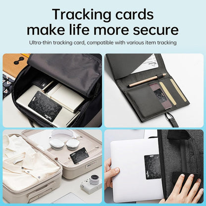Wallet Tracker Card for iOS & Android 0.07in IP68 Waterproof Long Battery Life, Works with Apple Find My & Google Find Hub, Wireless Charging, Perfect for Wallets, Passports, Bags & Pets