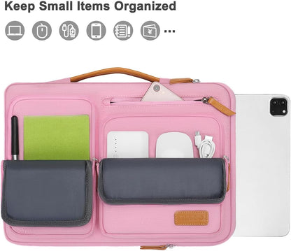 MOSISO 9-11 inch Tablet Sleeve Case for iPad A16 2025, iPad Air 11 inch M3 M2, iPad Pro 11 M4, iPad 10/9/8/7th, Galaxy Tab A9+/S9/S8/Plus 11, Side Open Carrying Bag with 4 Zipper Pockets, Black
