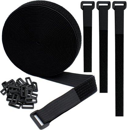 YiwerDer Reusable Fastening Cable Straps and Cable Ties Set 20 Pack(8"-12"-18"), Adjustable Multi-Purpose Hook and Loop Cord Ties to Keep Cords Organized and Tidy