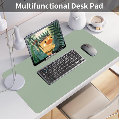 Bloss Leather Desk Pad and Keyboard Wrist Rest, Large Mouse Pad + Keyboard Pad+Mouse Wrist Support, Non-Slip Desk Mat Protector for Office, Home(31.5×15.7 Inches,Beige) - Colors B