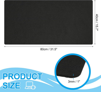 PATIKIL 47.2" x 23.6" Large Felt Desk Pad Protector, Upgrade Non-Slip Desk Mat Full Table Mouse Pad Keyboard Mats for Laptop Computer Writing Desk Table Gaming Home, Light Gray