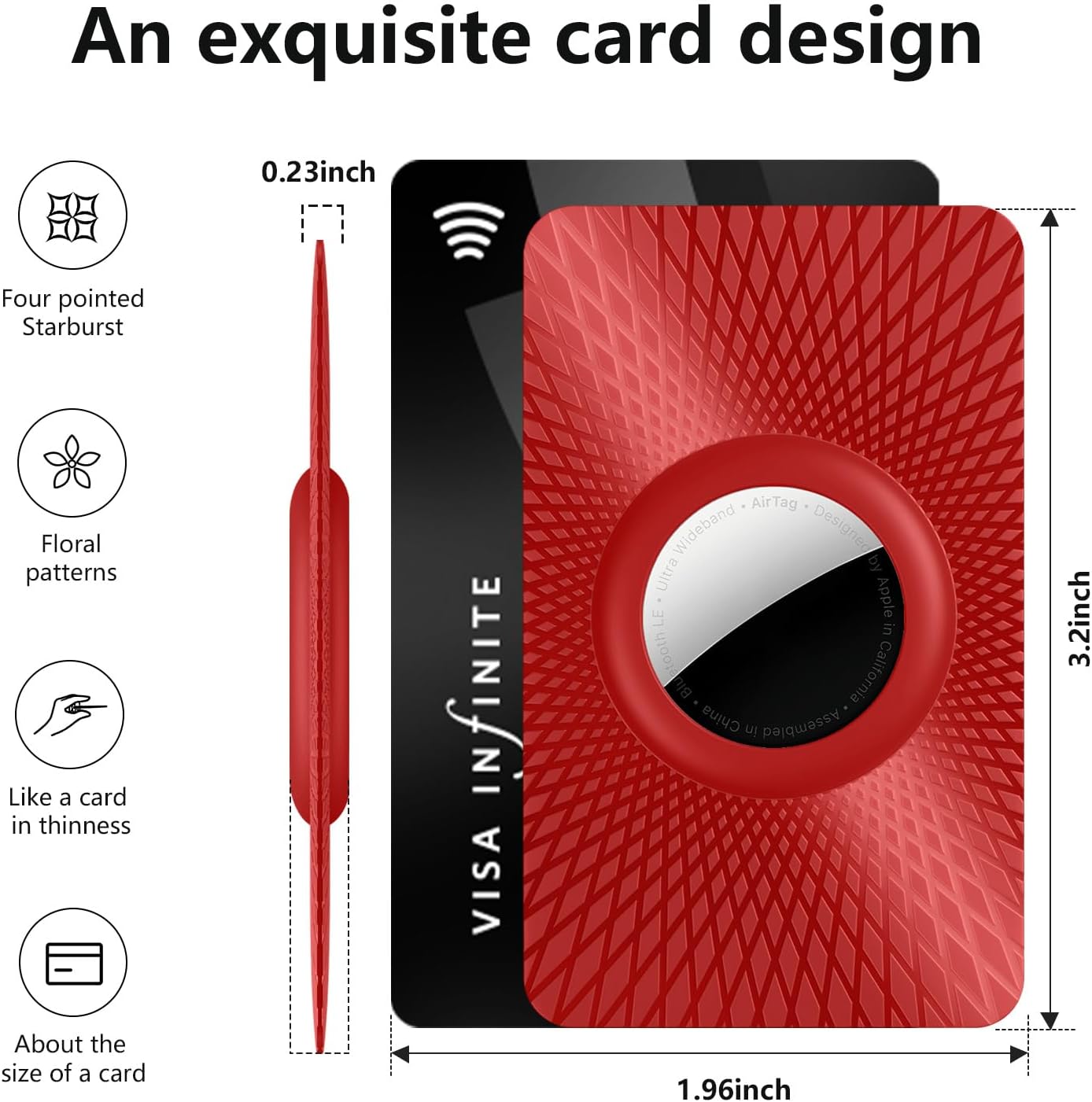 for Airtag Wallet Holder 2 Pack,Ultra Thin Card Holder Compatible with Apple Airtag Case for Purse, Handbag, Backpack Wallet, Clutch Bag