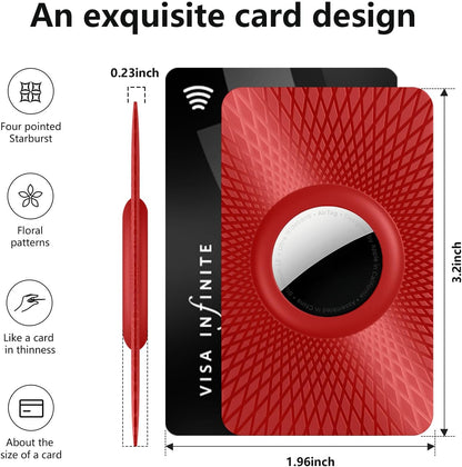 for Airtag Wallet Holder 2 Pack,Ultra Thin Card Holder Compatible with Apple Airtag Case for Purse, Handbag, Backpack Wallet, Clutch Bag