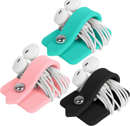Headphone Case Cord Organizer Earbuds Holder Earphones Case Wrap Winder Headset Keeper Cord Manager Cable Organizer Black | Cord Organizer