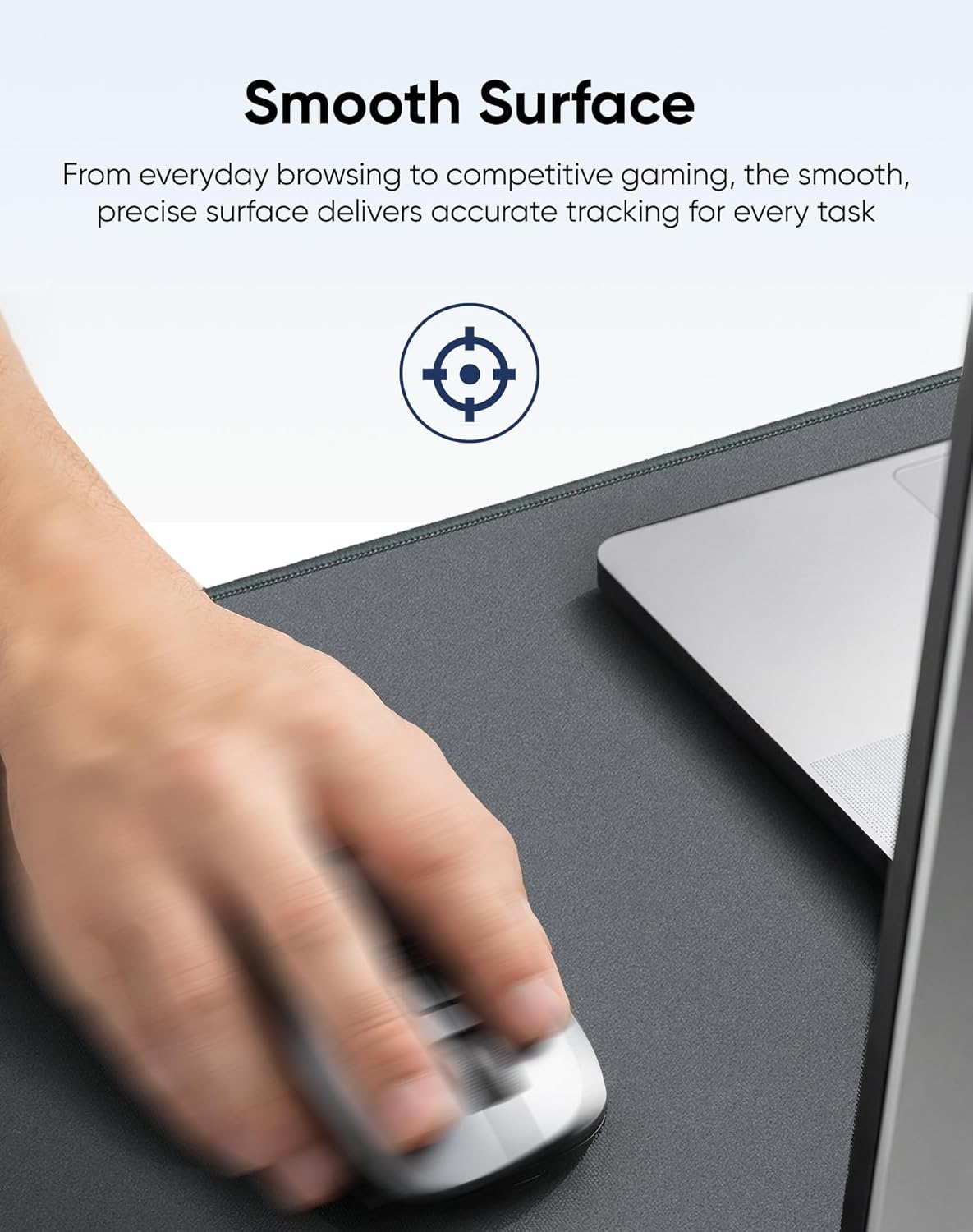 Reniteco Waterproof Large Gaming Mouse Pad with Durable Stitched Edges, Non-Slip Rubber Base, Grainy Jacquard Mouse Mat Desk Pad for Home Office Gaming, 31.5''x11.8''x0.12'', Matte Beige