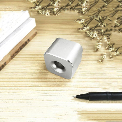 Coideal Single Pen Stand Holder, Black Metal Pen Base Stand for Desk Fountain Pen, Toothbrush Brush, Students and Office