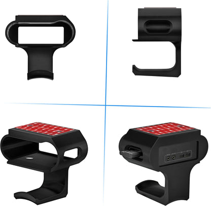 Under Desk Headphone Hanger Stand for Steelseries Arctis Nova Pro Wireless Headsets with Dock for the Wireless Base Station by Brainwavz (HPS02)