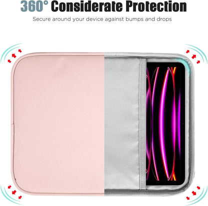 TiMOVO 9-11" Tablet Sleeve Bag for iPad 11-inch A16 2025, iPad 10.9"/10.2"| Air 11 Inch/5th/4th Gen. 10.9", Galaxy Tab A9+/A11Plus 11", Protective Bag with Pocket, Black