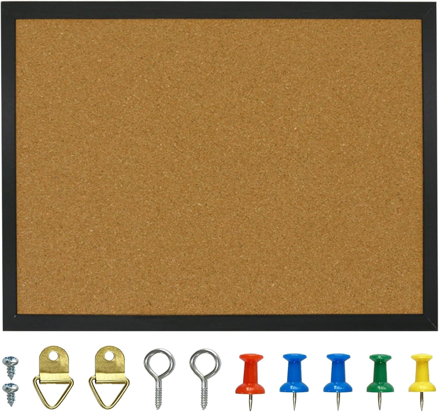 OWLKELA Cork Bulletin Board 17.7"X 13.3", Notice Pin, Ideal for Office & Home Decor, School Message or Vision