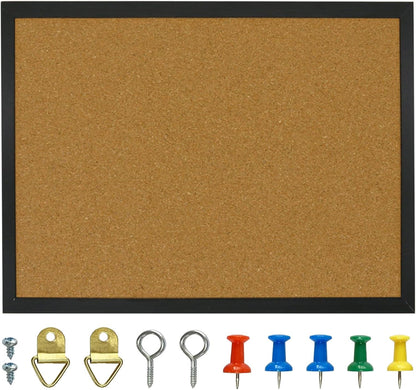 OWLKELA Cork Bulletin Board 17.7"X 13.3", Notice Pin, Ideal for Office & Home Decor, School Message or Vision