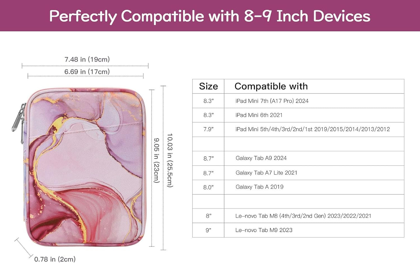 Dadanism 9-11" Tablet Sleeve Bag Carrying Case for iPad (A16) 11th Gen 11", iPad 10th Gen 10.9" Air 5/4, iPad Air M4/Pro 11", iPad 9/8/7th, Galaxy Tab A11+ Plus 11", Remarkable 2 10.3", Black