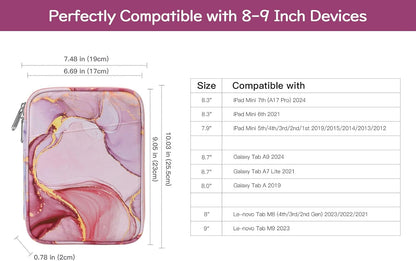 Dadanism 9-11" Tablet Sleeve Bag Carrying Case for iPad (A16) 11th Gen 11", iPad 10th Gen 10.9" Air 5/4, iPad Air M4/Pro 11", iPad 9/8/7th, Galaxy Tab A11+ Plus 11", Remarkable 2 10.3", Black