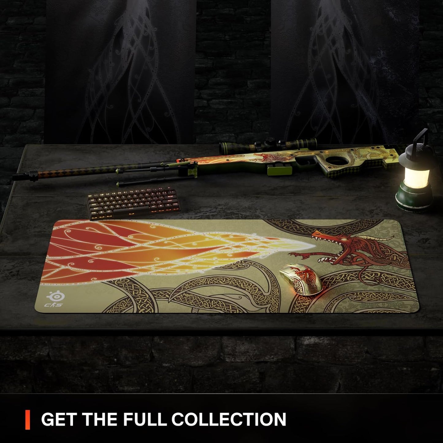 SteelSeries QcK Gaming Mouse Pad - XXL Cloth - Peak Tracking and Stability - Esports Mousepad - Never-Slip - Full Desk Coverage