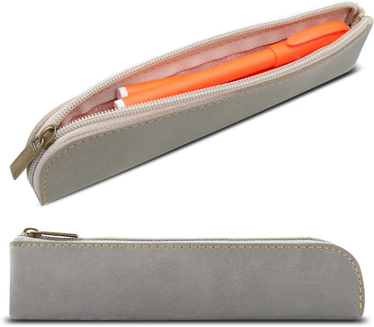 1 Piece Pen Holder Pouch Stationery Bag Portable Organizer Compact Premium Faux Leather Storage for Business Person