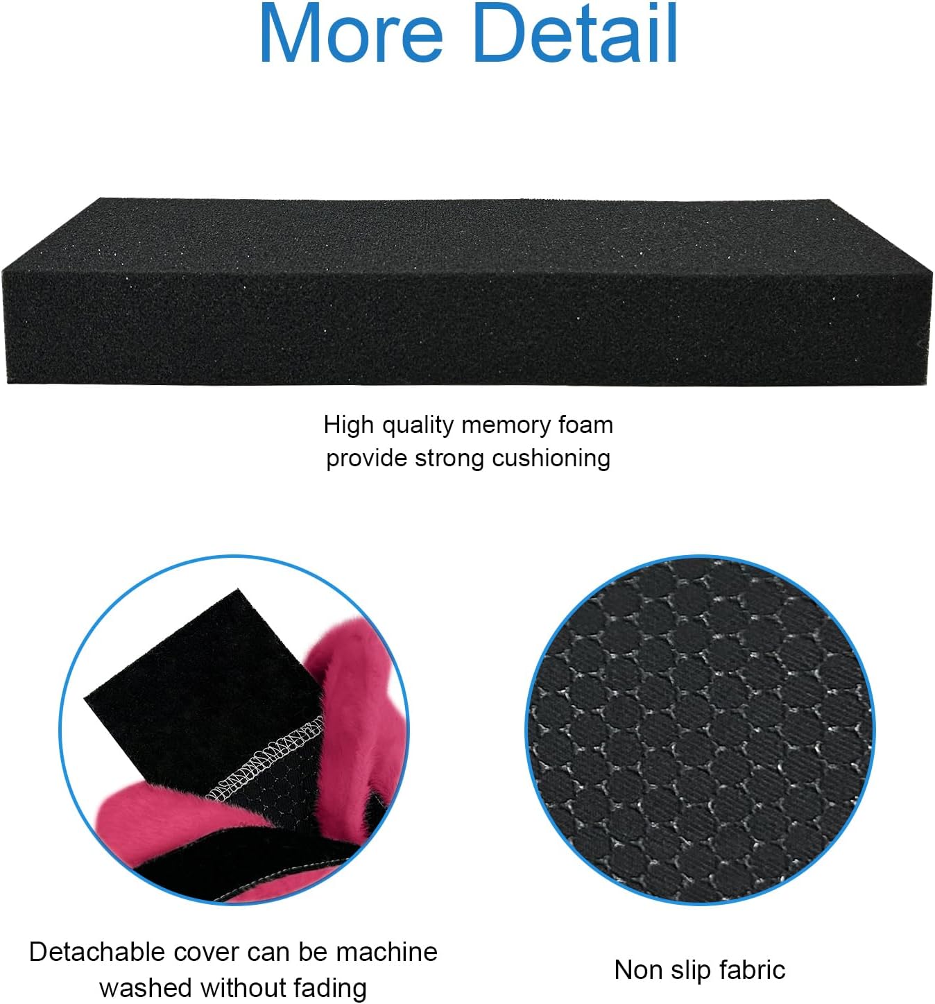 SPRING SEAON Wheelchair Armrest Covers 2 Pack Soft Memory Foam Wheelchair armrest Pads Wicking Washable for Office Transport Chair (Black)