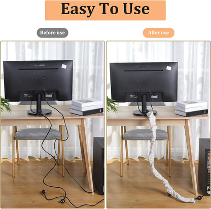 4 Pcs Fabric Cord Cover 6 Feet and 4 Feet Chain Cable Sleeve Chandelier Lighting Wire Cord Cover for Lamps Light Fixtures Lighting Wires Cable Management