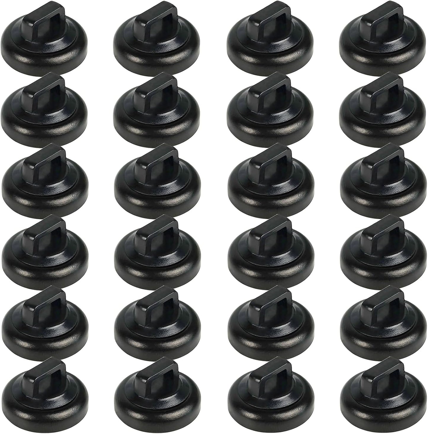 Magnet Zip Tie Mount Magnetic Zip Ties Mount Clips Base Holder Strong Multipurpose Wire Cable Holder Mount Wire Clips Management for Home Office Marine Electrical Wiring (Black, 12 Piece)
