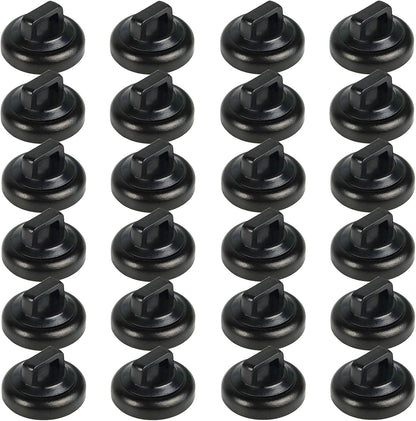 Magnet Zip Tie Mount Magnetic Zip Ties Mount Clips Base Holder Strong Multipurpose Wire Cable Holder Mount Wire Clips Management for Home Office Marine Electrical Wiring (Black, 12 Piece)