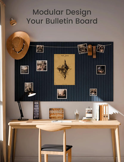 Fluxynara Large Felt Bulletin Board 48" x 36" Cork Board Alternative-12 Pack with 70 Safe Removable Adhesive Tabs, Cork Boards for Walls Cork Board for Home Office Classroom Pin Board (Oatmeal)